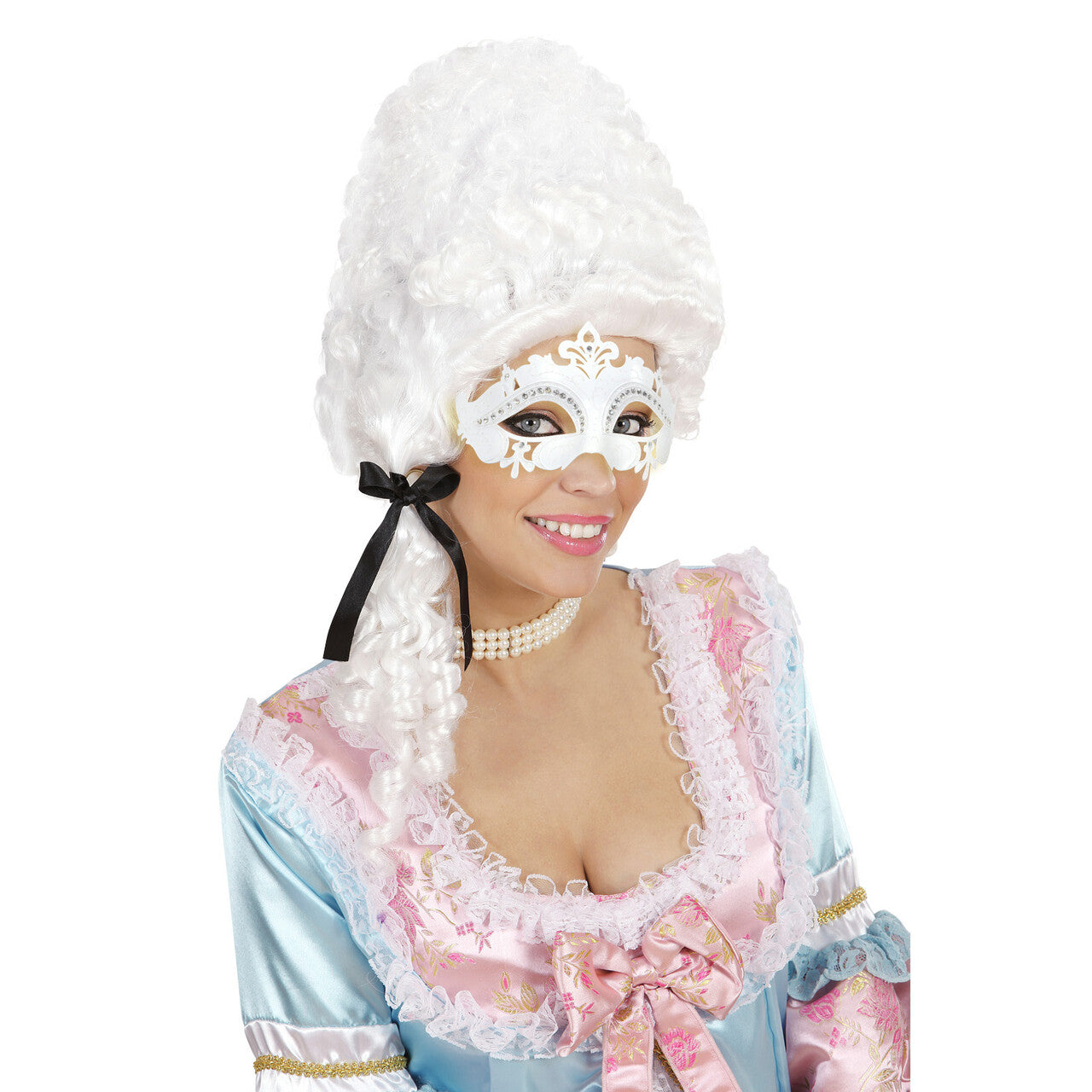 Op deze afbeelding zie je een Accessoires, van het merk Widmann. Oogmasker Venetie Met Glimmende Stenen Wit