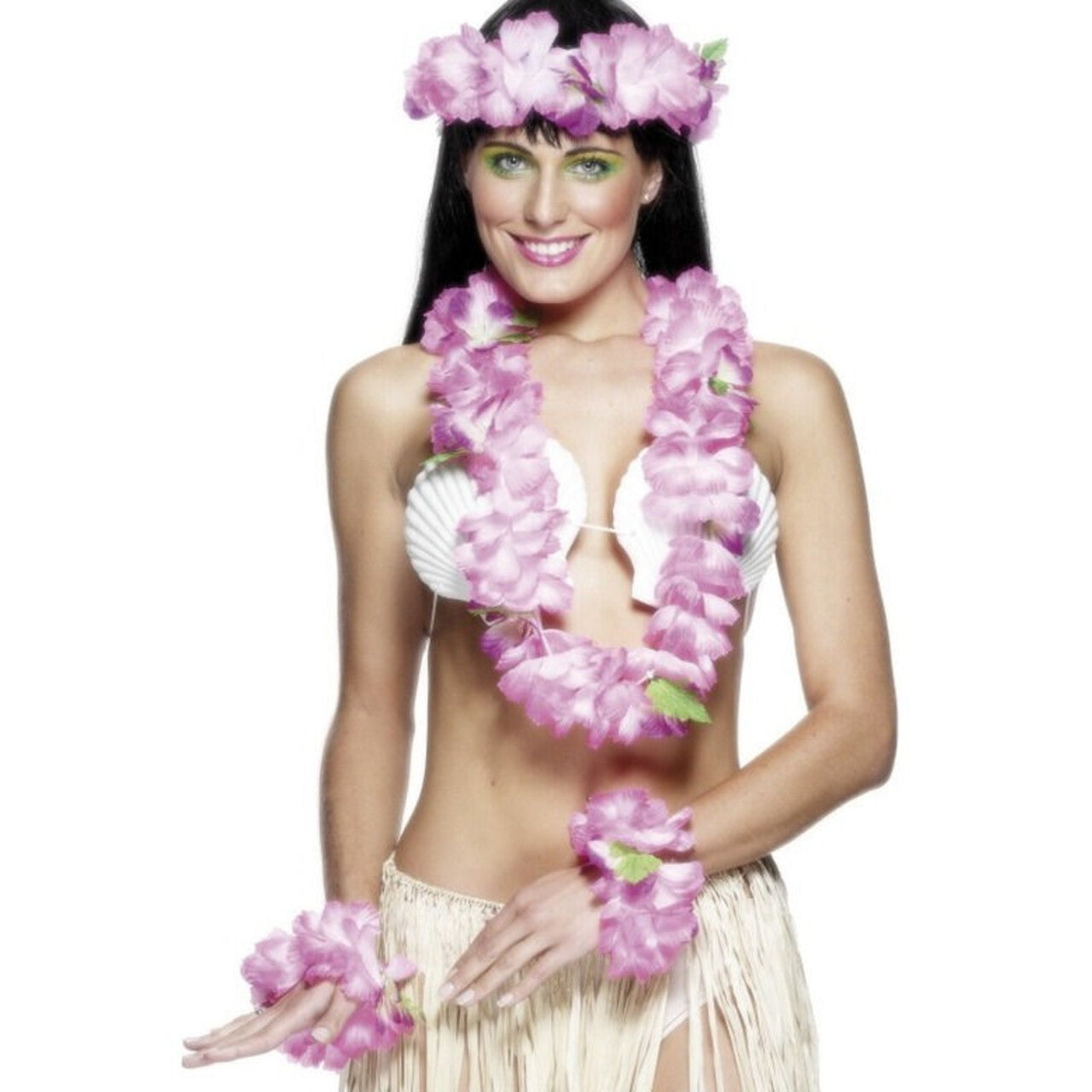 Op deze afbeelding zie je een Accessoires, van het merk Smiffy's. Roze Hawaiiaanse Leis Set
