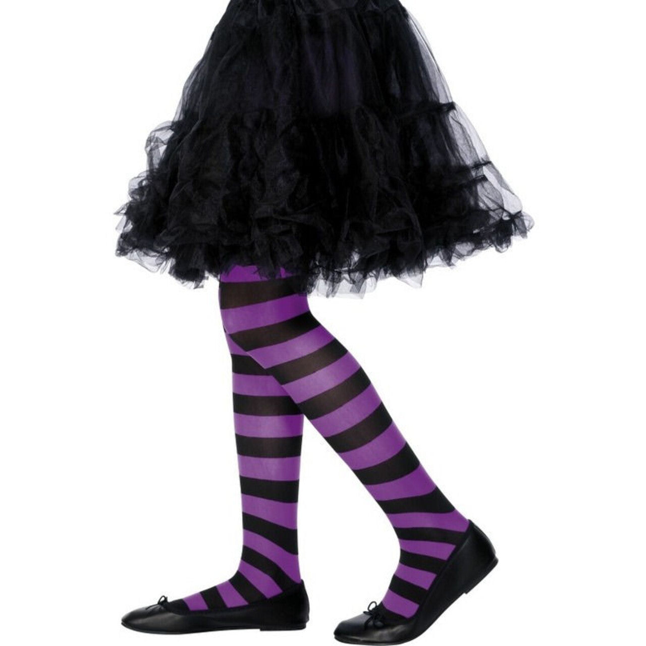 Op deze afbeelding zie je een Accessoires, van het merk Smiffy's. Kind Panty Paars & Zwart