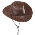 Cowboyhut Lederoptik Braun