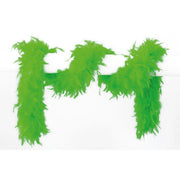 Op deze afbeelding zie je een Accessoires, van het merk Wilbers. Lange Boa Met Veren Neon Groen180 Centimeter