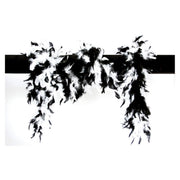 Op deze afbeelding zie je een Accessoires, van het merk Wilbers. Boa Twee Kleuren Zwart Wit 180 Centimeter