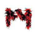 Zweifarbige Boa Schwarz Rot 180 Zentimeter