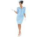 Ordentliche Blaue Stewardess -Frauenkostüm Damenkostüm