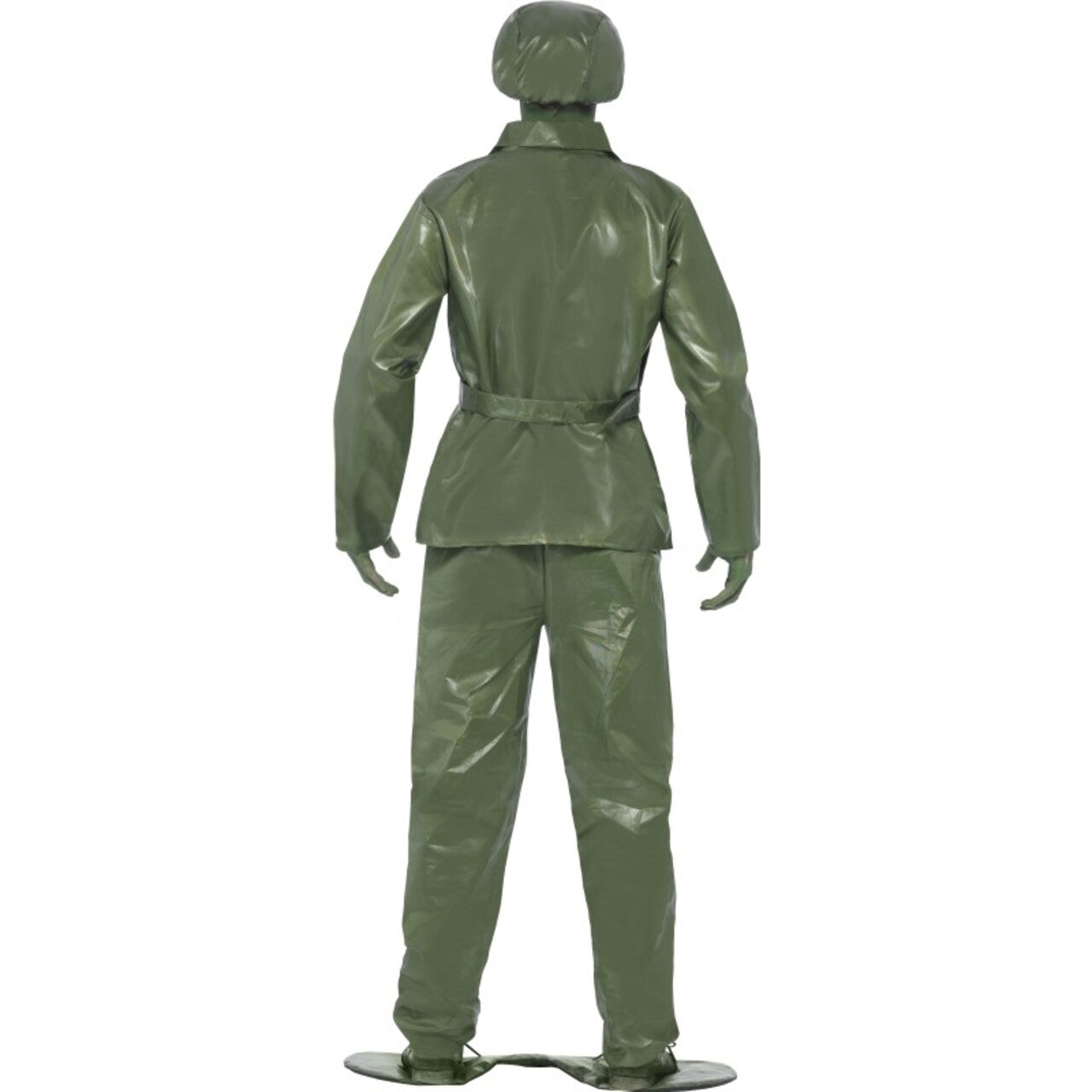 Op deze afbeelding zie je een Kostuums, van het merk Smiffy's. Plastic Groen Soldaatje Man Kostuum