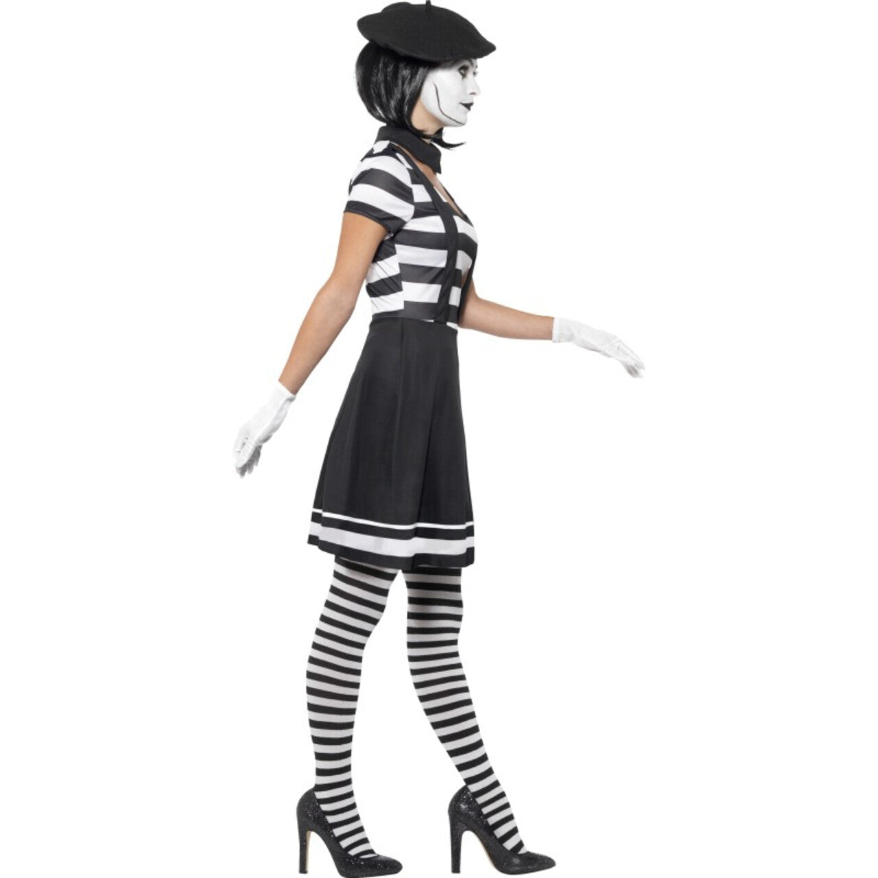 Op deze afbeelding zie je een Kostuums, van het merk Smiffy's. Vrouwelijke Parisiene Mime Artiest Kostuum