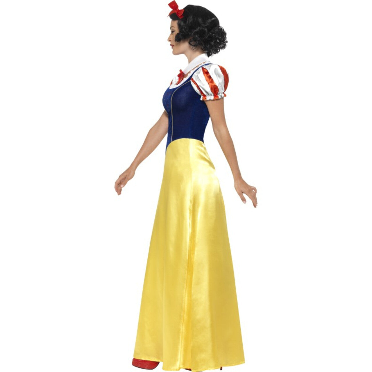 Op deze afbeelding zie je een Kostuums, van het merk Smiffy's. Blauw-Gele Sneeuwwitje Meisje Kostuum