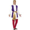 Royal Araber Mann Rot Lila Gold Herrenkostüm