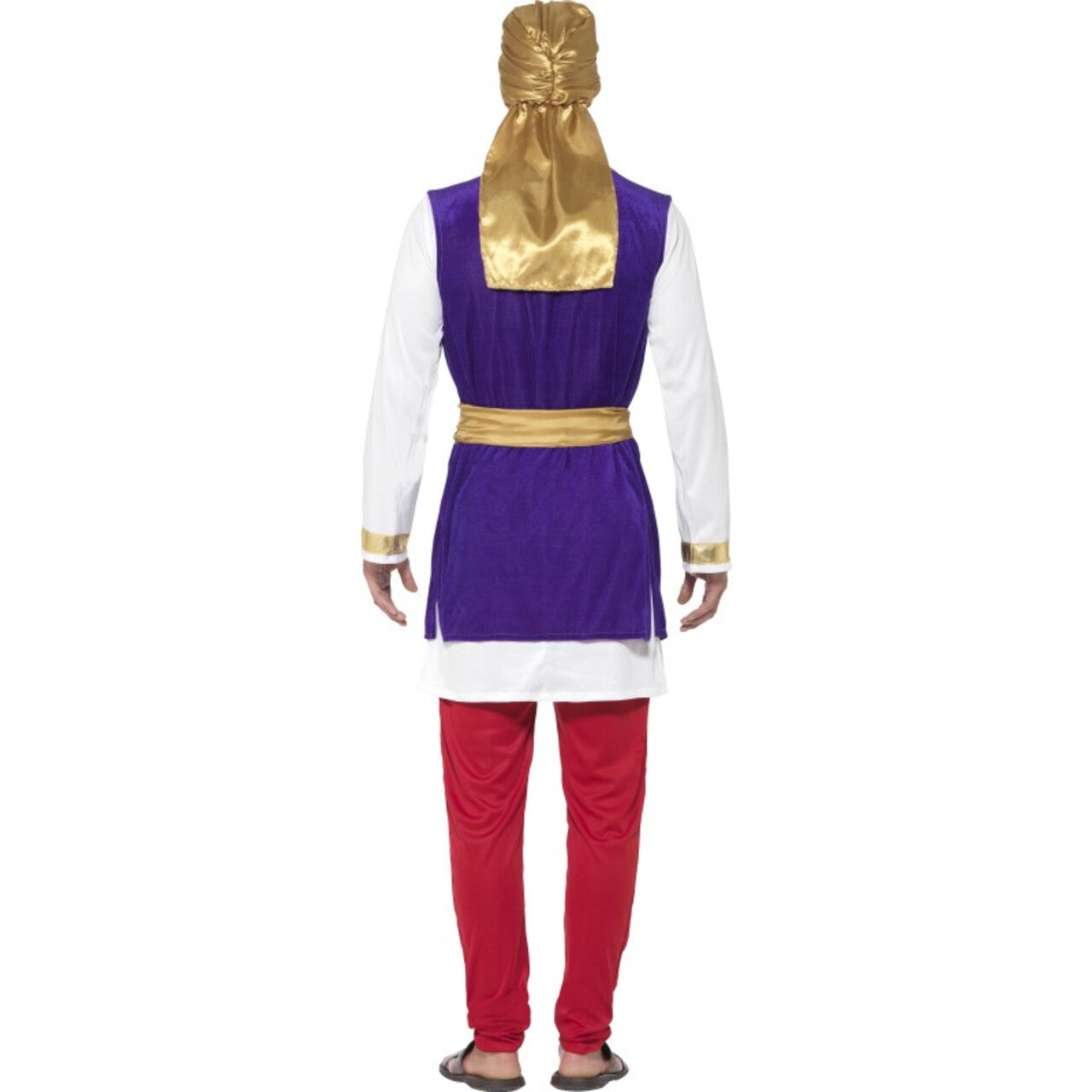 Op deze afbeelding zie je een Kostuums, van het merk Smiffy's. Koninklijke Arabische Man Rood Paars Goud Kostuum