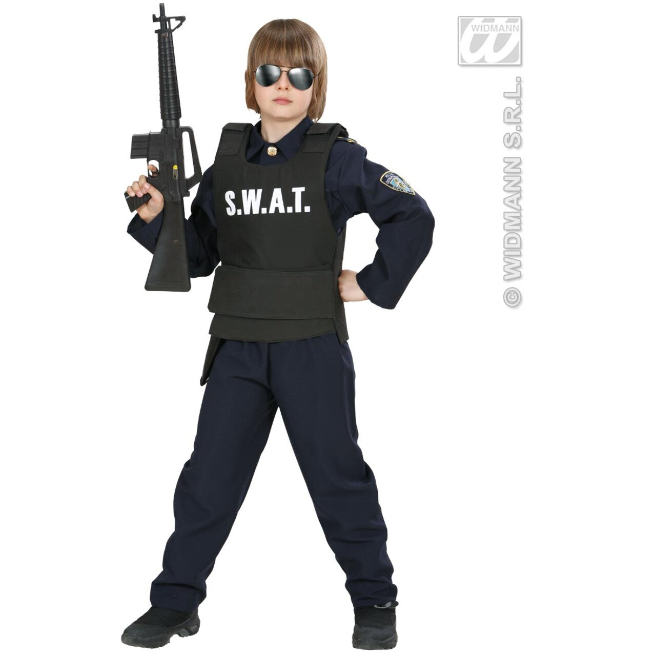 Op deze afbeelding zie je een Accessoires, van het merk Widmann. S.w.a.t. Vest Kind