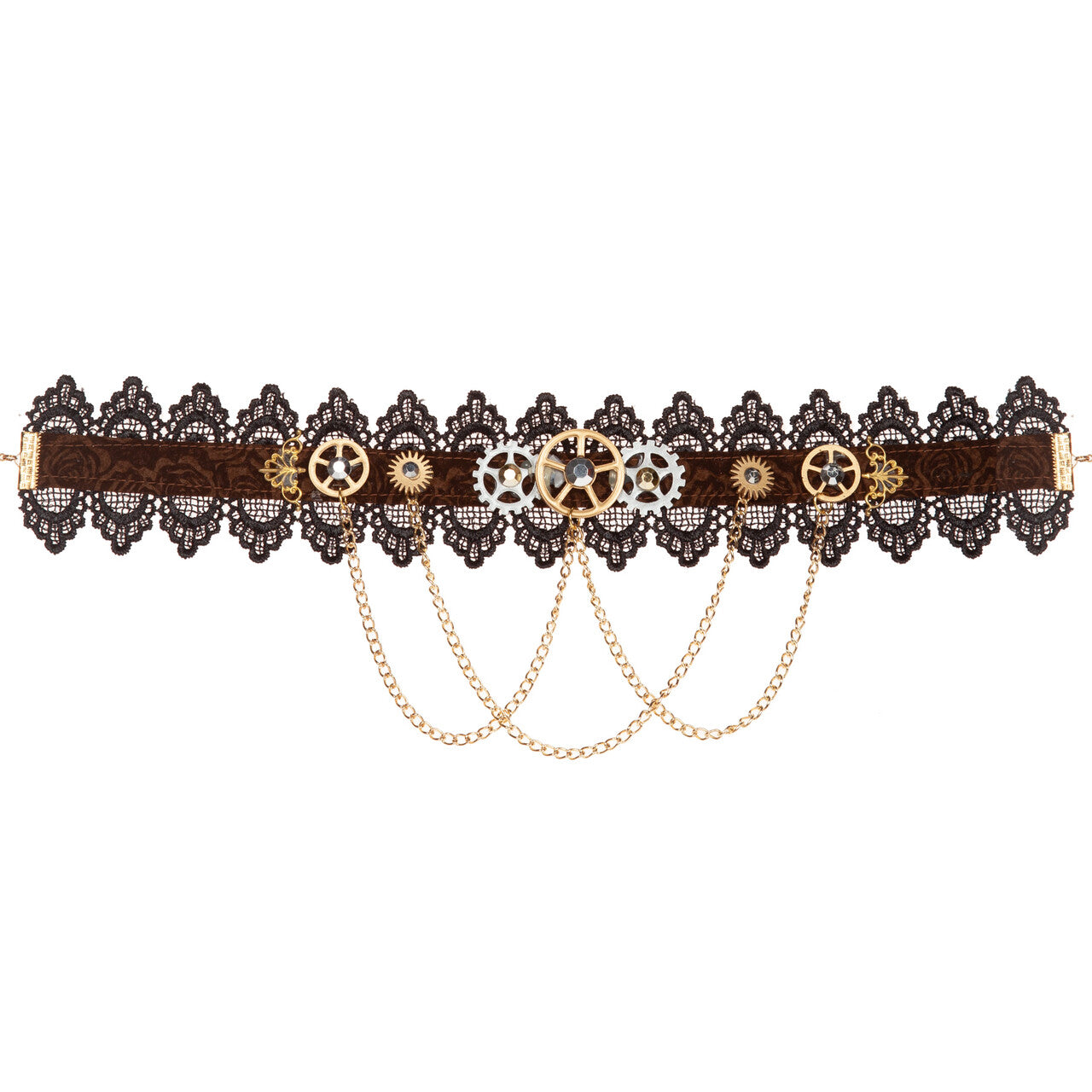 Op deze afbeelding zie je een Accessoires, van het merk Wilbers. Ketting Steampunk Met Chain Of Wheels