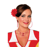 Op deze afbeelding zie je een Accessoires, van het merk Wilbers. Haarclip Bloem Mini Rood Si Sinorita
