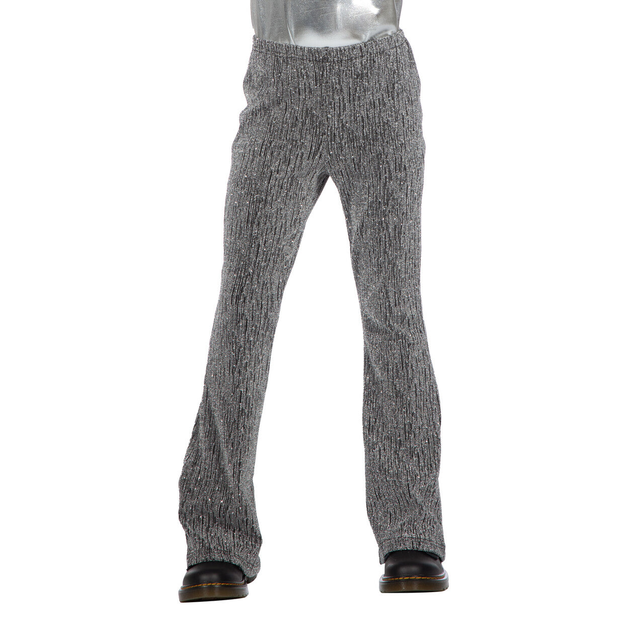 Op deze afbeelding zie je een Kostuums, van het merk Wilbers. Sterrenstof Silver Flared Broek Meisje