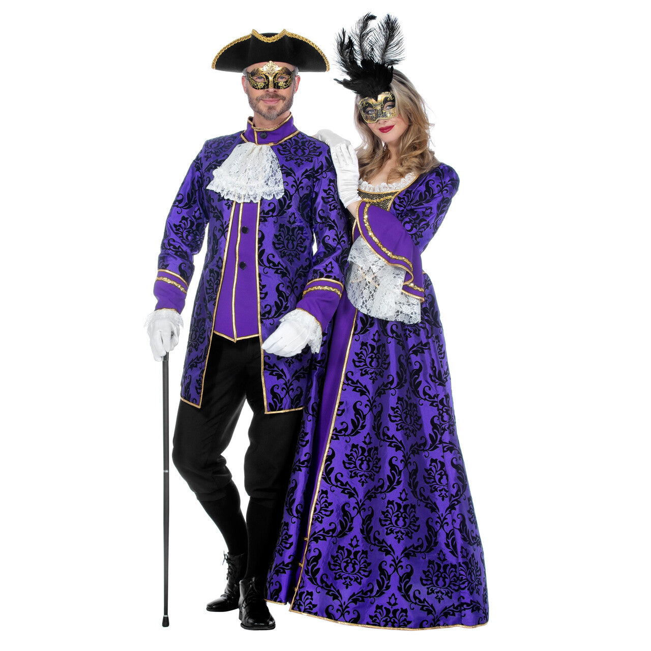 Op deze afbeelding zie je een Kostuums, van het merk Wilbers. De Venetiaanse Verleidster Vrouw Kostuum