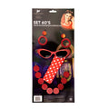 Accessoireset 60s Rood / Wit