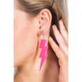 Ohrringe Blitz Neonrosa