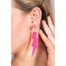 Ohrringe Blitz Neonrosa