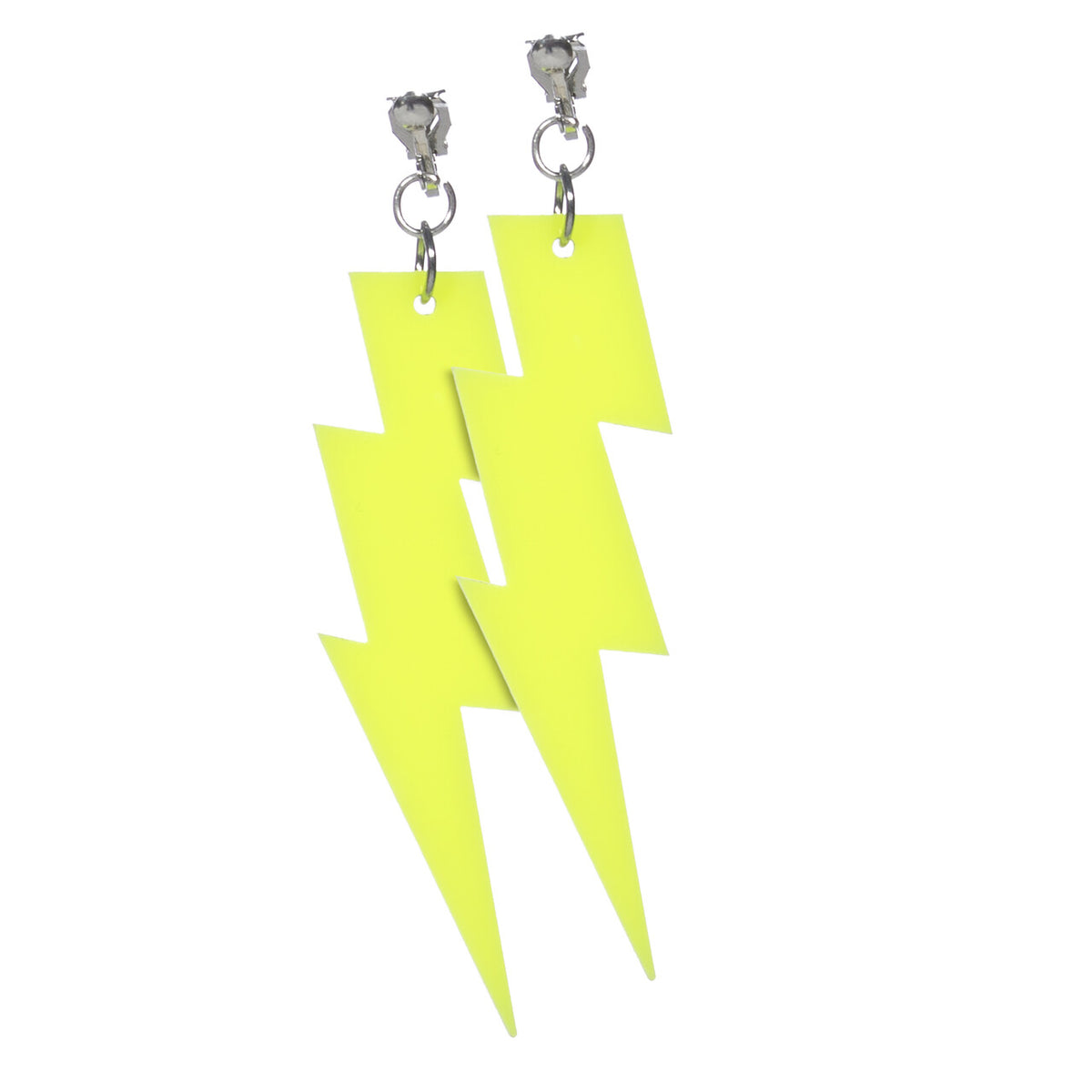 Op deze afbeelding zie je een Accessoires, van het merk Wilbers. Oorbellen Bliksem Neon Geel