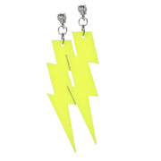 Op deze afbeelding zie je een Accessoires, van het merk Wilbers. Oorbellen Bliksem Neon Geel