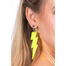 Ohrringe Blitz Neon Gelb
