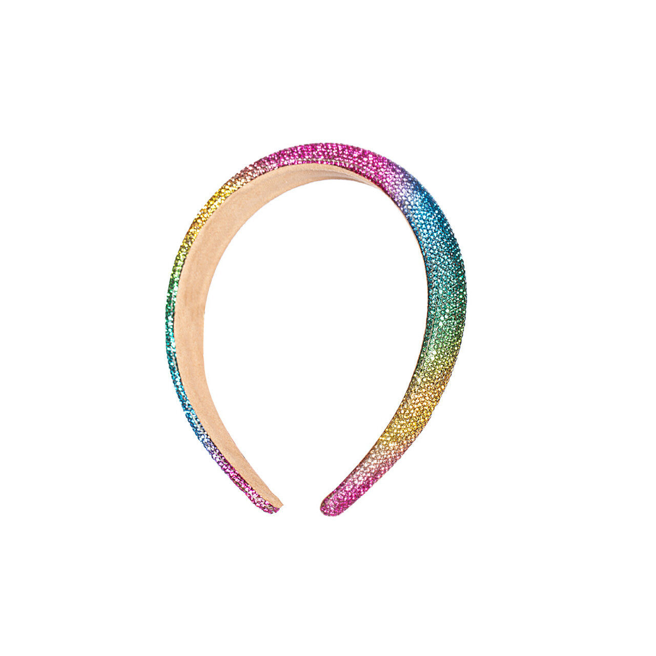 Op deze afbeelding zie je een Accessoires, van het merk Wilbers. Haarband Glam Fan Regenboog Strass