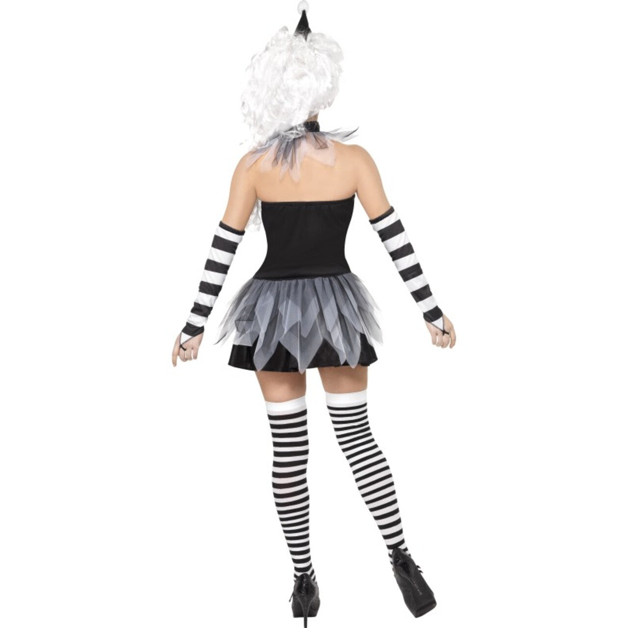 Op deze afbeelding zie je een Kostuums, van het merk Smiffy's. Sinistere Pierrot Clown Vrouw Kostuum