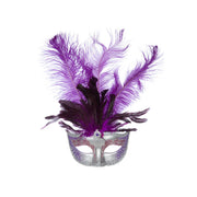 Op deze afbeelding zie je een Accessoires, van het merk Wilbers. Opvallend Venetiaans Masker Paars Emerald Beauty