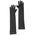 Classy Lips Glamour Handschuhe Satin Schwarz