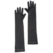 Op deze afbeelding zie je een Accessoires, van het merk Widmann. Ms Classy Lips Glamourgirl Handschoenen Satijn, Kind Zwart