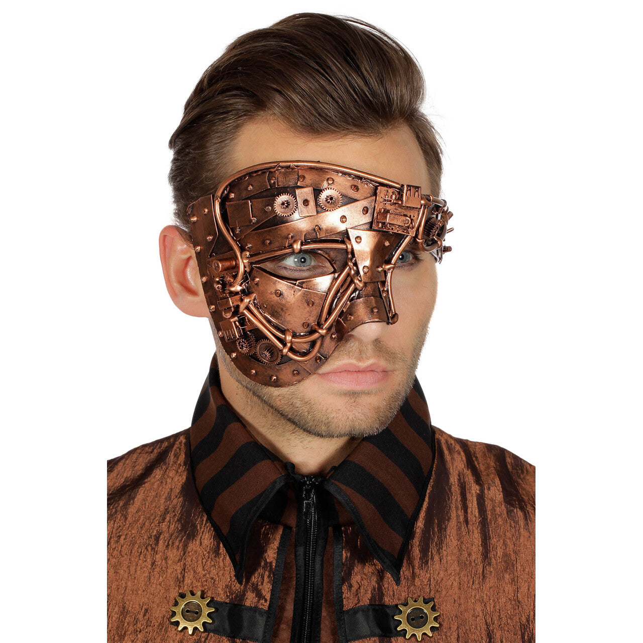 Op deze afbeelding zie je een Accessoires, van het merk Wilbers. Mechanisch Steampunk Halfmasker