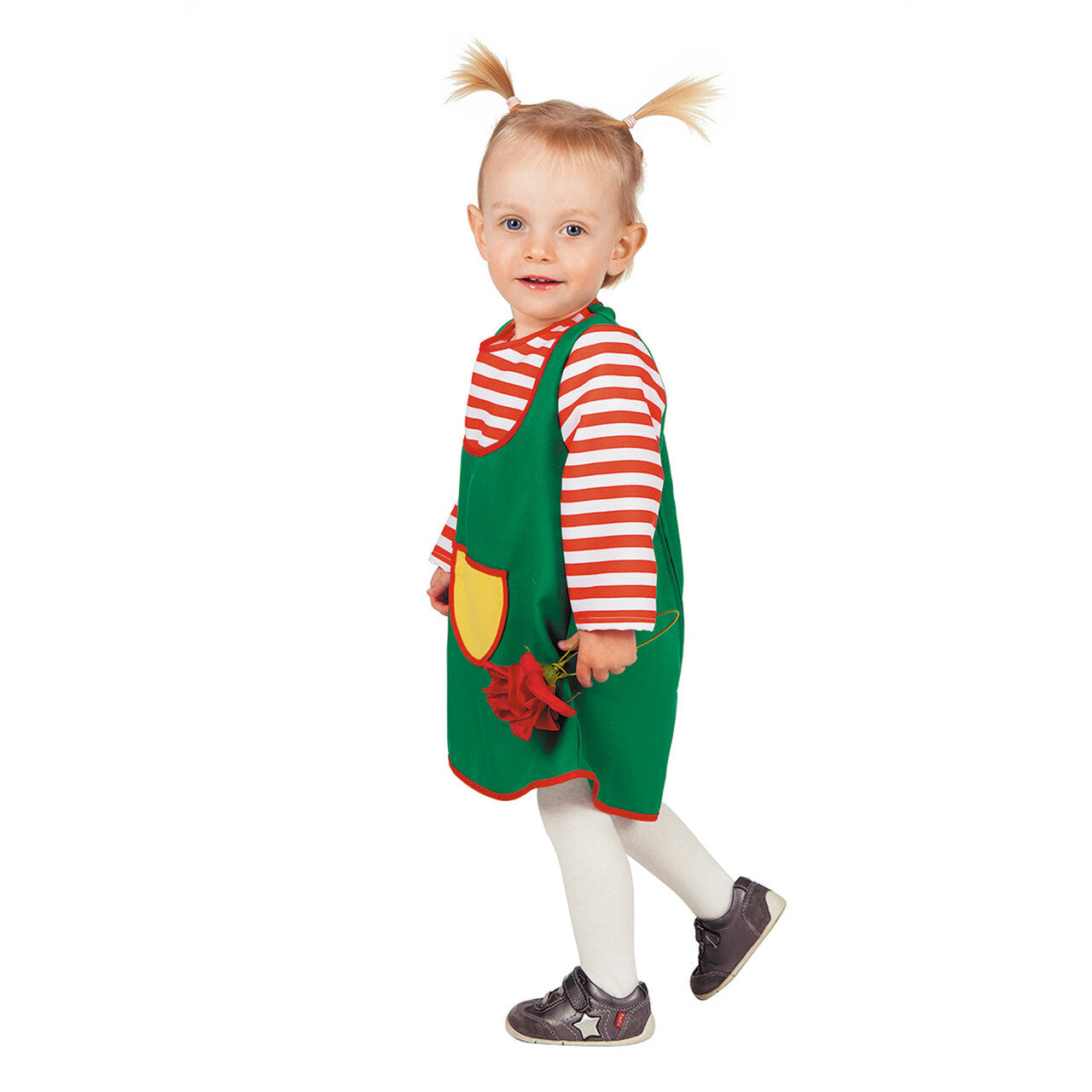 Op deze afbeelding zie je een Kostuums, van het merk Wilbers. Wally Groen Jurkje (Baby) Meisje