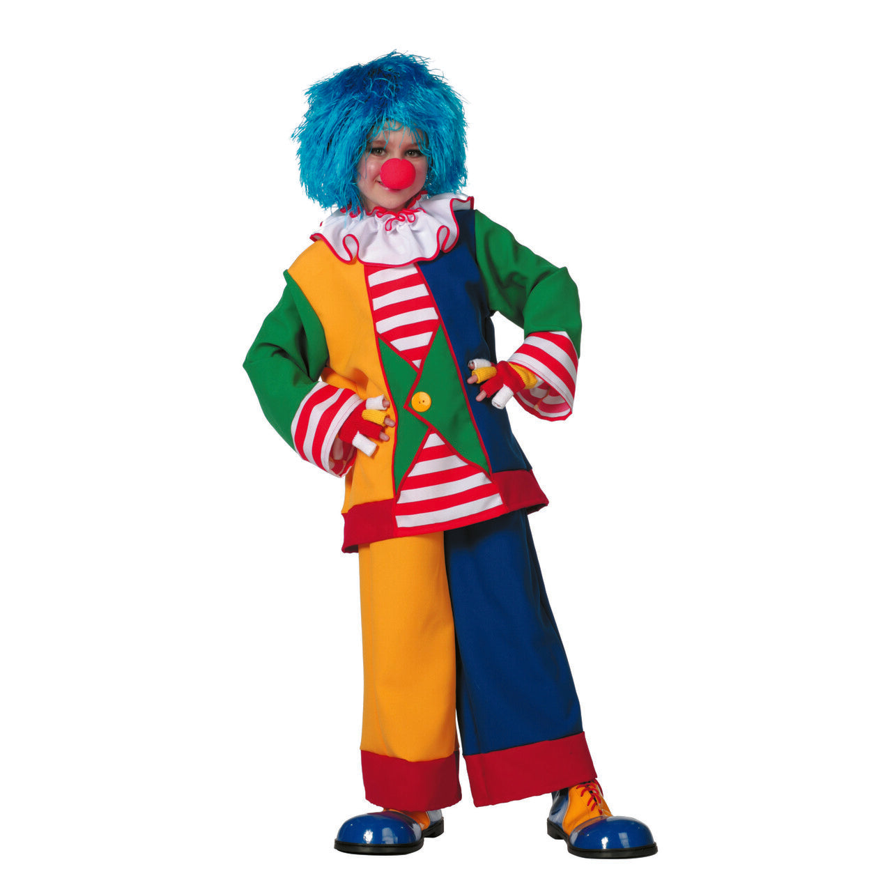 Op deze afbeelding zie je een Kostuums, van het merk Wilbers. Kappi De Clown Jongen Kostuum
