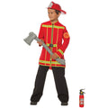 Feuerwehrmann Sim Feuerwehrjacke Rot Kostüm für Jungen