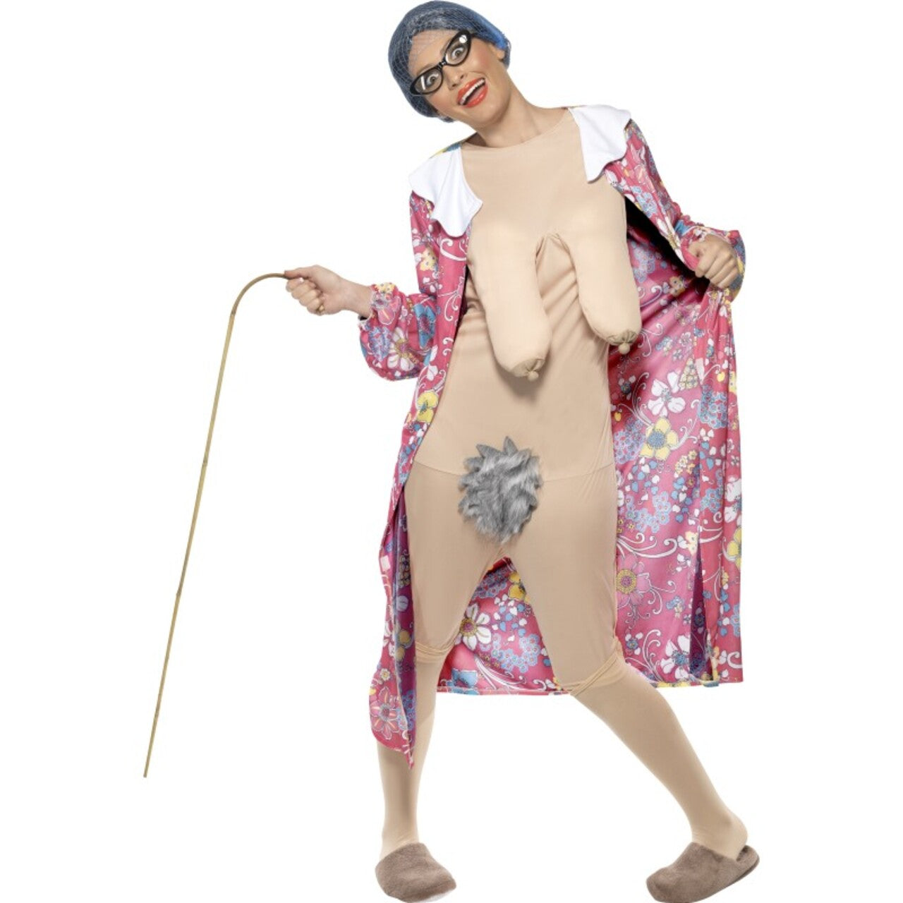 Op deze afbeelding zie je een Kostuums, van het merk Smiffy's. Oma Met Hangers Vrouw Kostuum