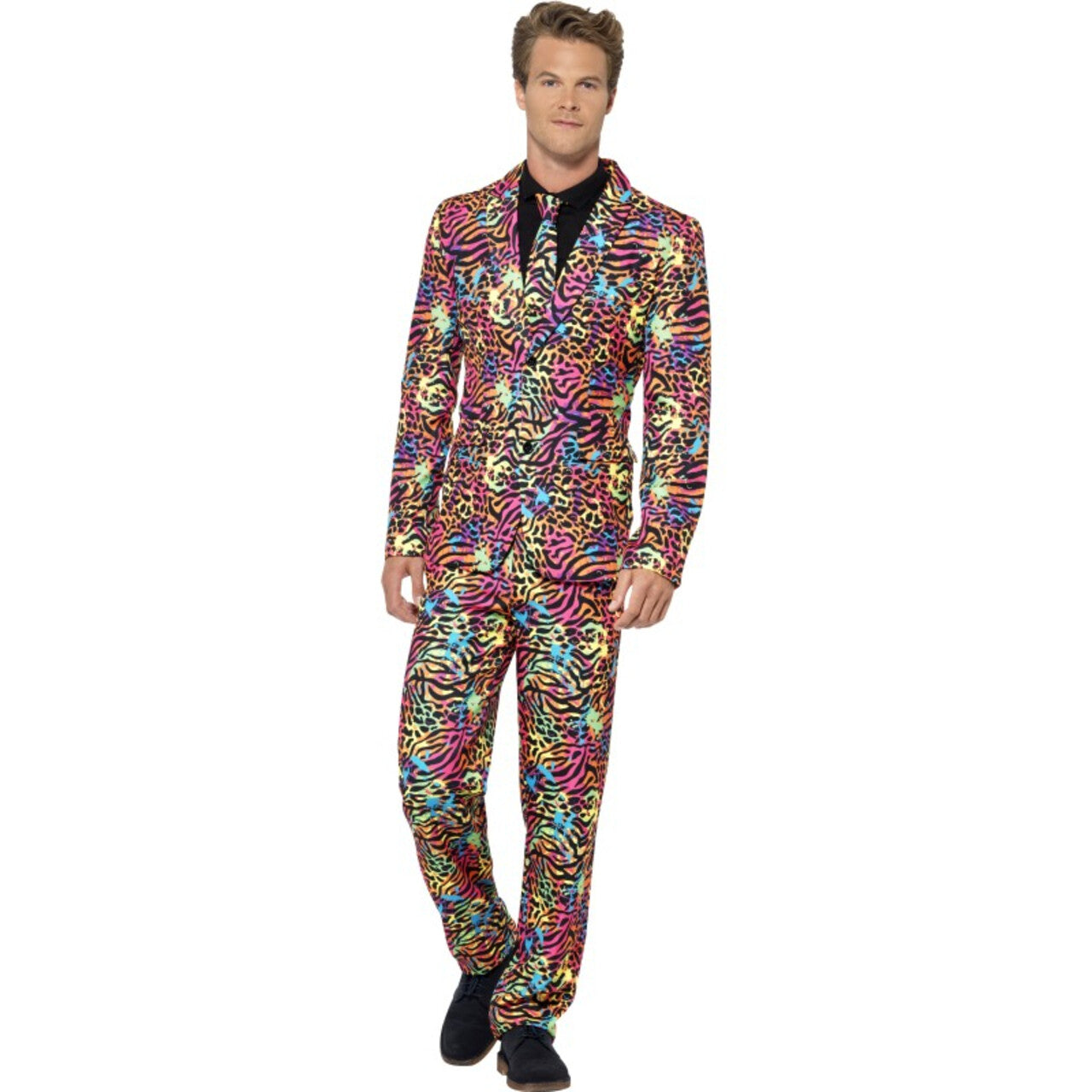 Op deze afbeelding zie je een Kostuums, van het merk Smiffy's. Neon Chique Herenkostuum Man Kostuum