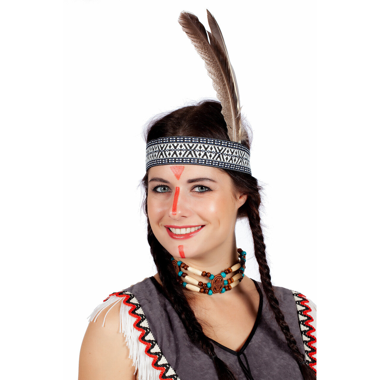 Op deze afbeelding zie je een Accessoires, van het merk Wilbers. Haarband Indiaan Stoere Buffel