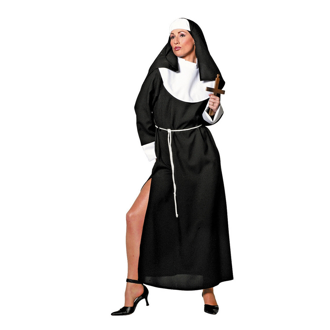 Op deze afbeelding zie je een Kostuums, van het merk Wilbers. Angelicaanse Sexy Non Vrouw Kostuum