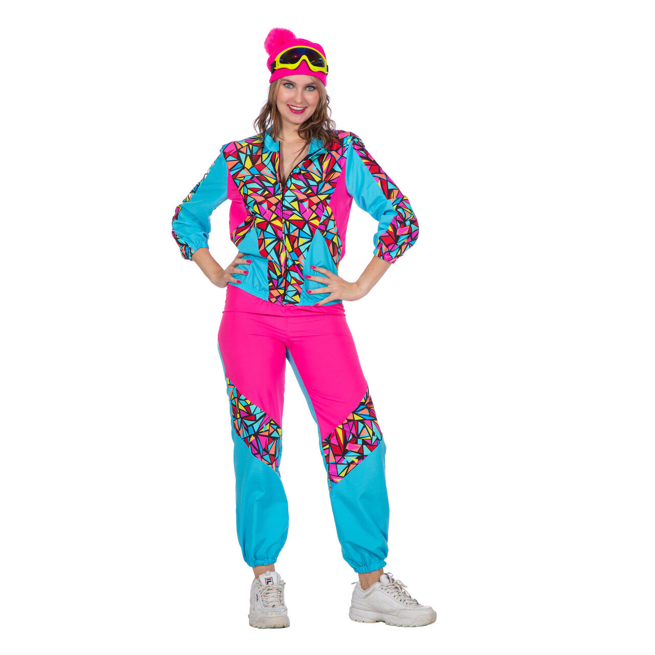 Op deze afbeelding zie je een Kostuums, van het merk Wilbers. Hippiejurkje Psychodelirium Vrouw