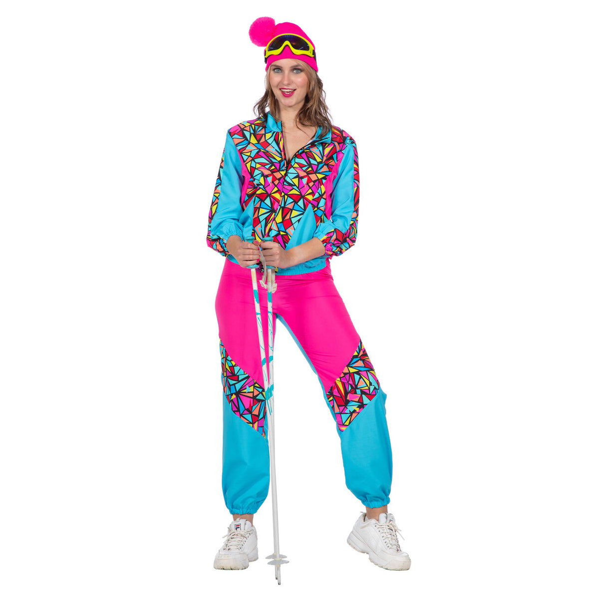 Op deze afbeelding zie je een Kostuums, van het merk Wilbers. Hippiejurkje Psychodelirium Vrouw