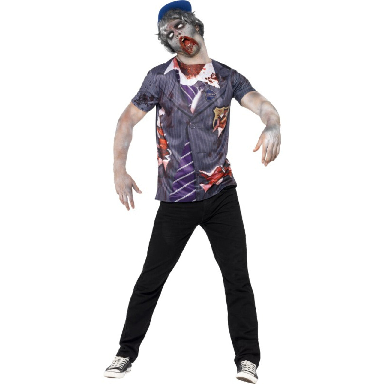 Op deze afbeelding zie je een Kostuums, van het merk Smiffy's. Zombie Schooljongen