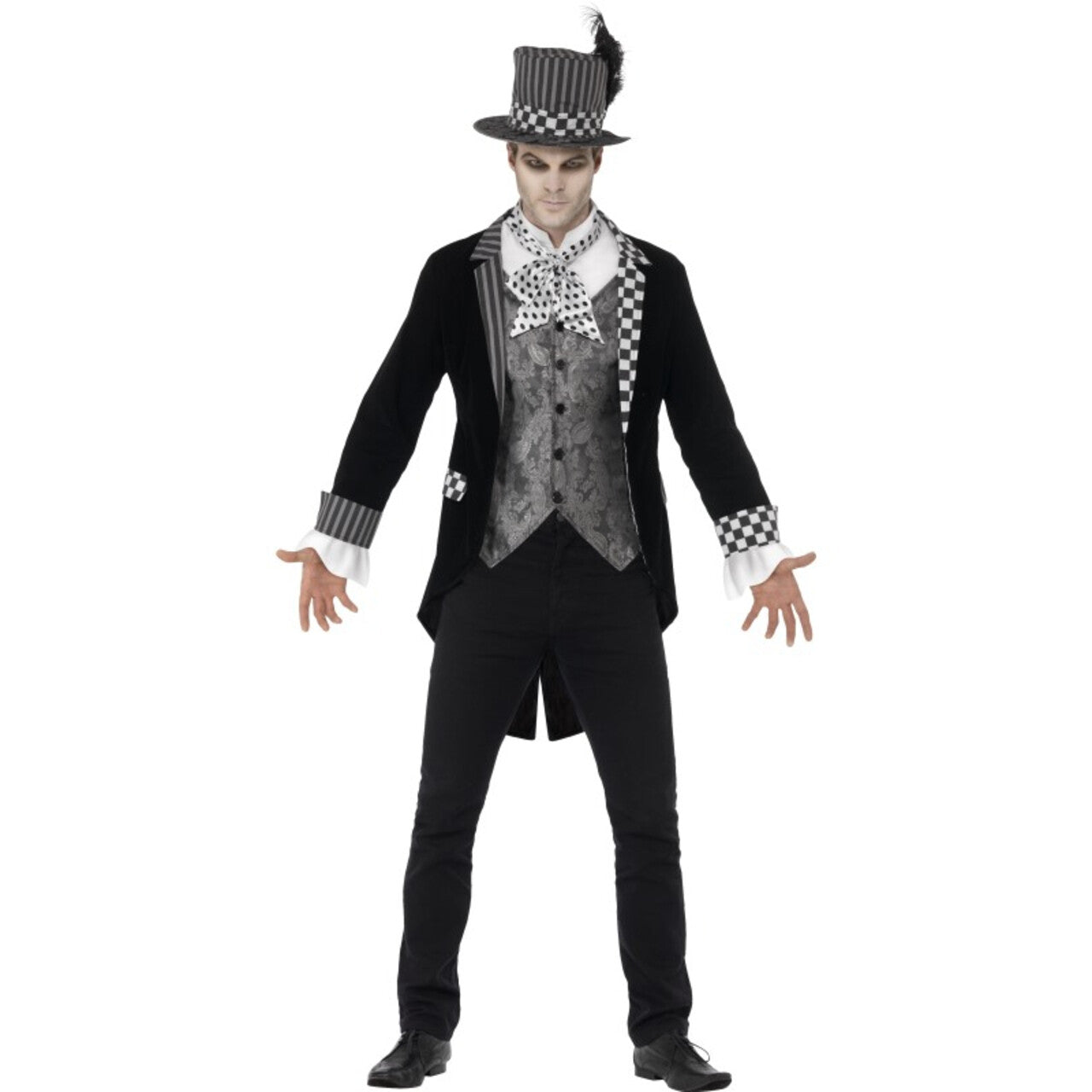 Op deze afbeelding zie je een Kostuums, van het merk Smiffy's. Luxe Dark Hatter Man Kostuum