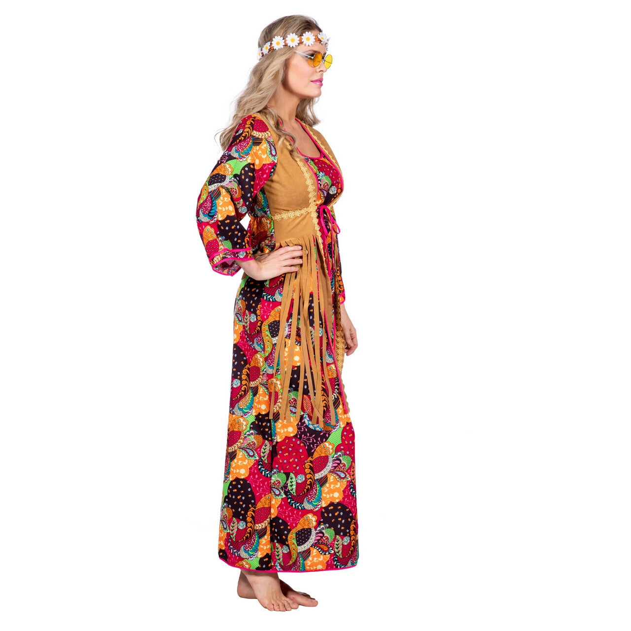 Op deze afbeelding zie je een Kostuums, van het merk Wilbers. Smoking Hippie Lange Jurk Vrouw