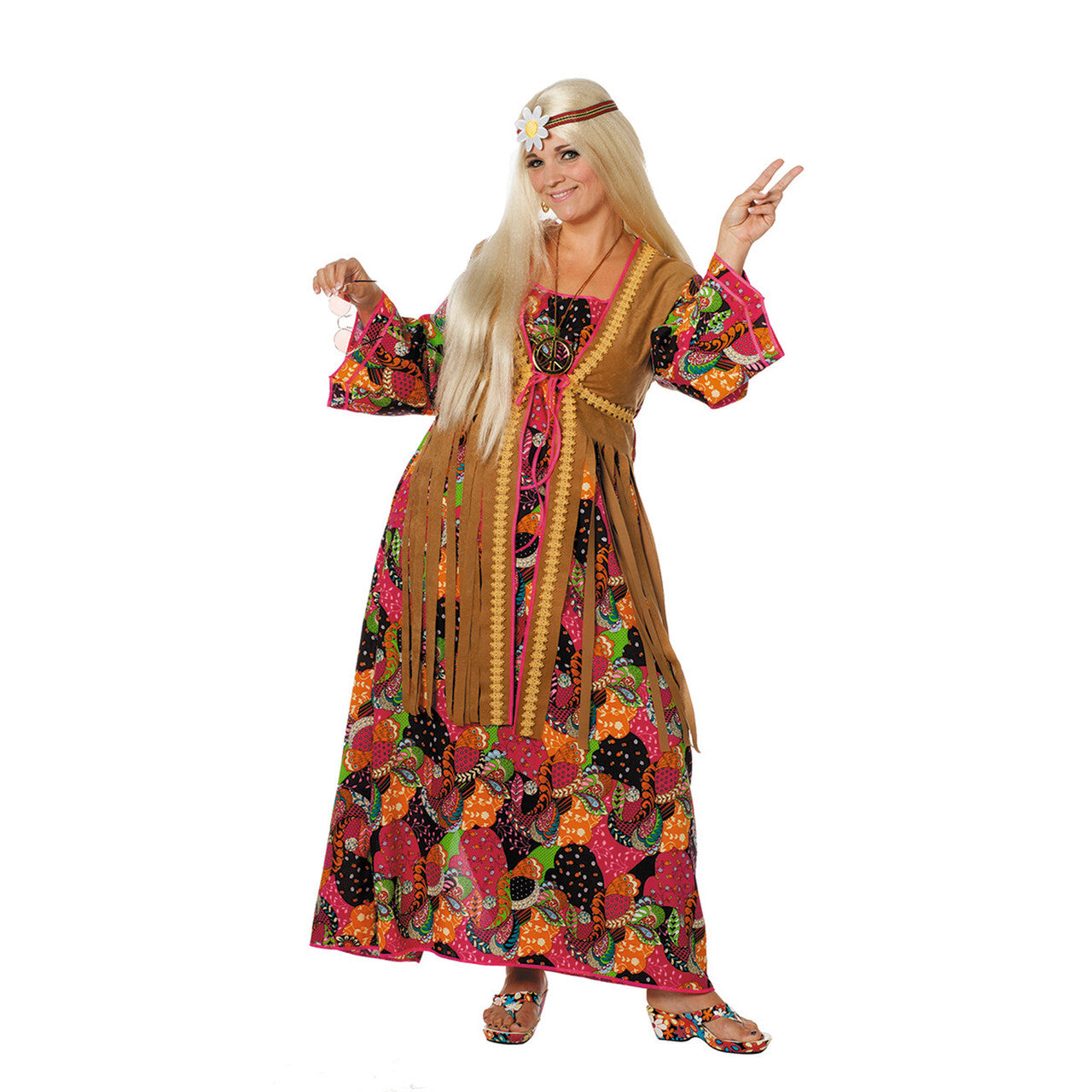Op deze afbeelding zie je een Kostuums, van het merk Wilbers. Smoking Hippie Lange Jurk Vrouw