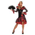 Rot-Schwarze ¡hola Qué Tal! Spanische Flamenco De Luxe Kleid Damen