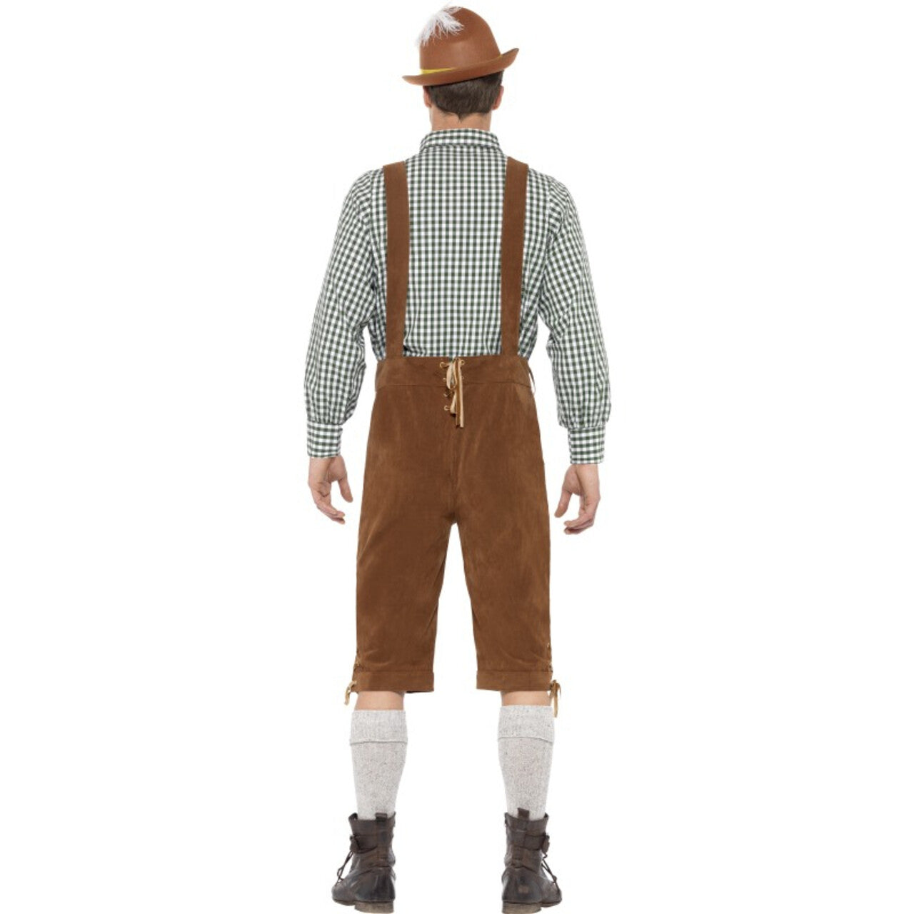 Op deze afbeelding zie je een Kostuums, van het merk Smiffy's. Luxe Beierse Lederhosen Met Hemd Hanz Man Kostuum
