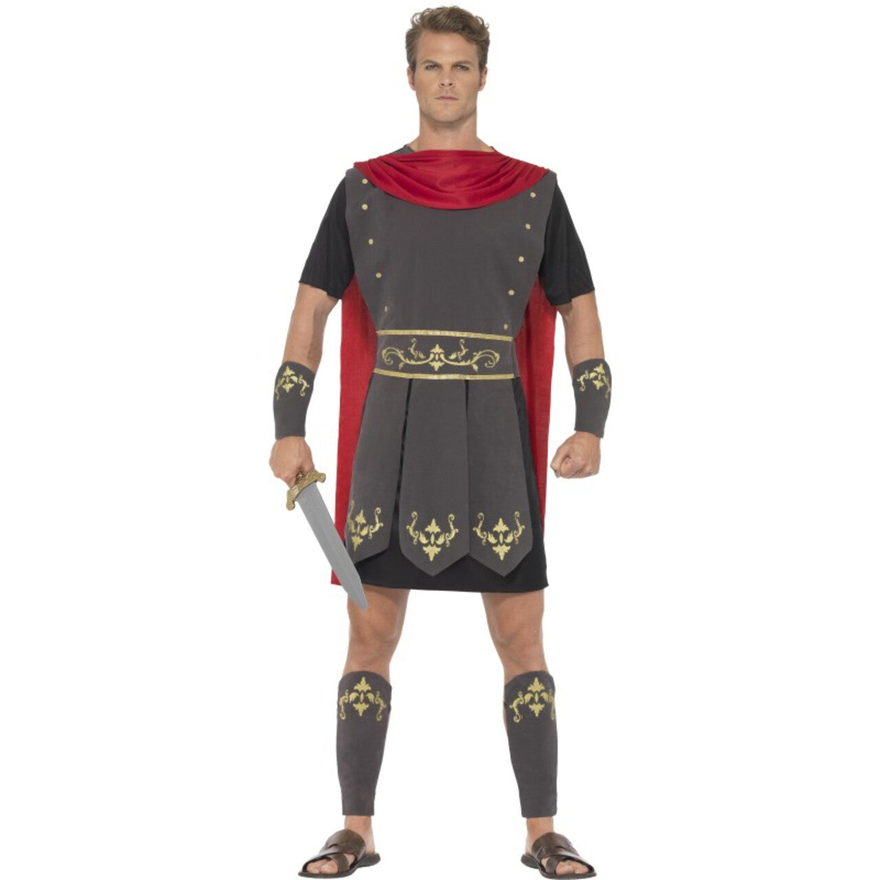 Op deze afbeelding zie je een Kostuums, van het merk Smiffy's. Romeinse Gladiator Enrique Man Kostuum