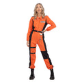 Inmate Overall Oranje Vrouw Kostuum