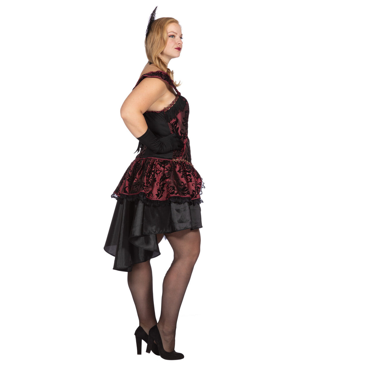Op deze afbeelding zie je een Kostuums, van het merk Wilbers. Kitty Queen Burlesque Vrouw Kostuum