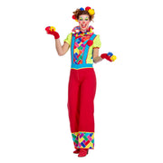 Op deze afbeelding zie je een Kostuums, van het merk Wilbers. Lachende Clown Vero Vrolijk Vrouw Kostuum