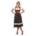 Elegantes Langes Dunkelgrünes Oktoberfest-Dirndl Damenkostüm